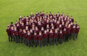 1st years with their Year Head, Ms Cullen