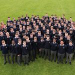 5th years with their Year Head Ms O'Keeffe
